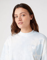 DAMSKI T-SHIRT WRANGLER HIGH NECK GIRLFRIEND BLUE TIE DYE W7Q9-GH-B27 112132090